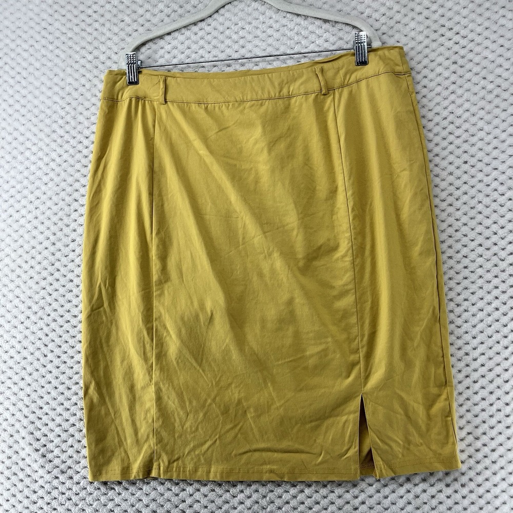 Kate Kasin Pencil Skirt Career Casual Work Office Gold‎ XXL